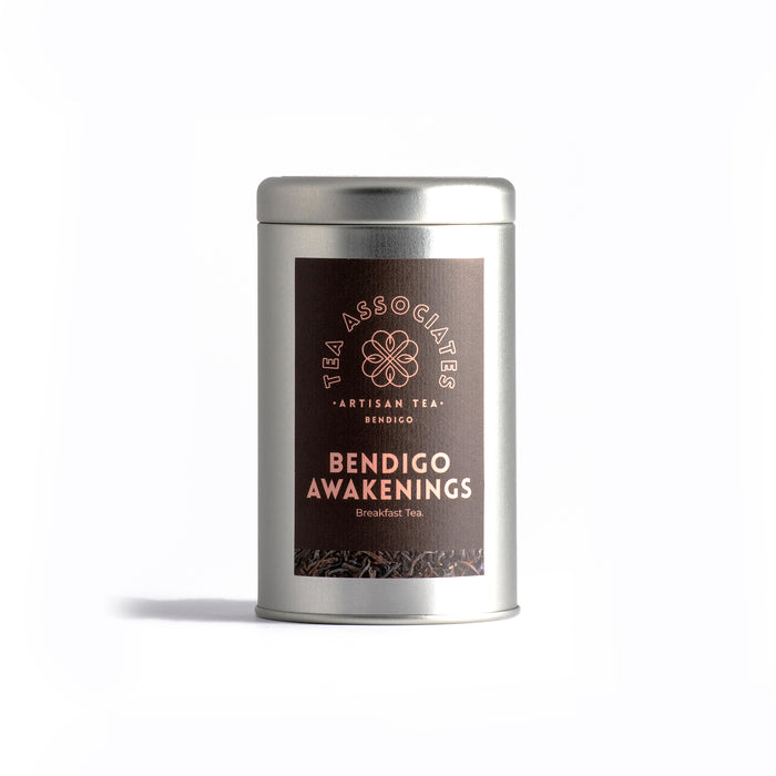 silver tin brekky tea
