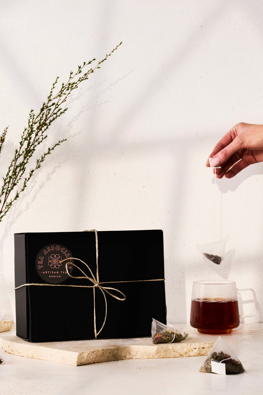 box of tea loose leaf tea bags